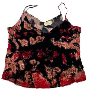 Nation LA Velvet Tie-Dye Silk Blend Flowy Tank Top Whimsygoth Size S Festival